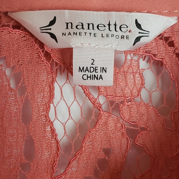 NWT Nanette Lepore Sedona Clay Lace Shirt Dress - Picture 3 of 8